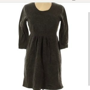 J. Crew Gray Wool Cashmere 3/4 Sleeve Sweater Dress Size XL